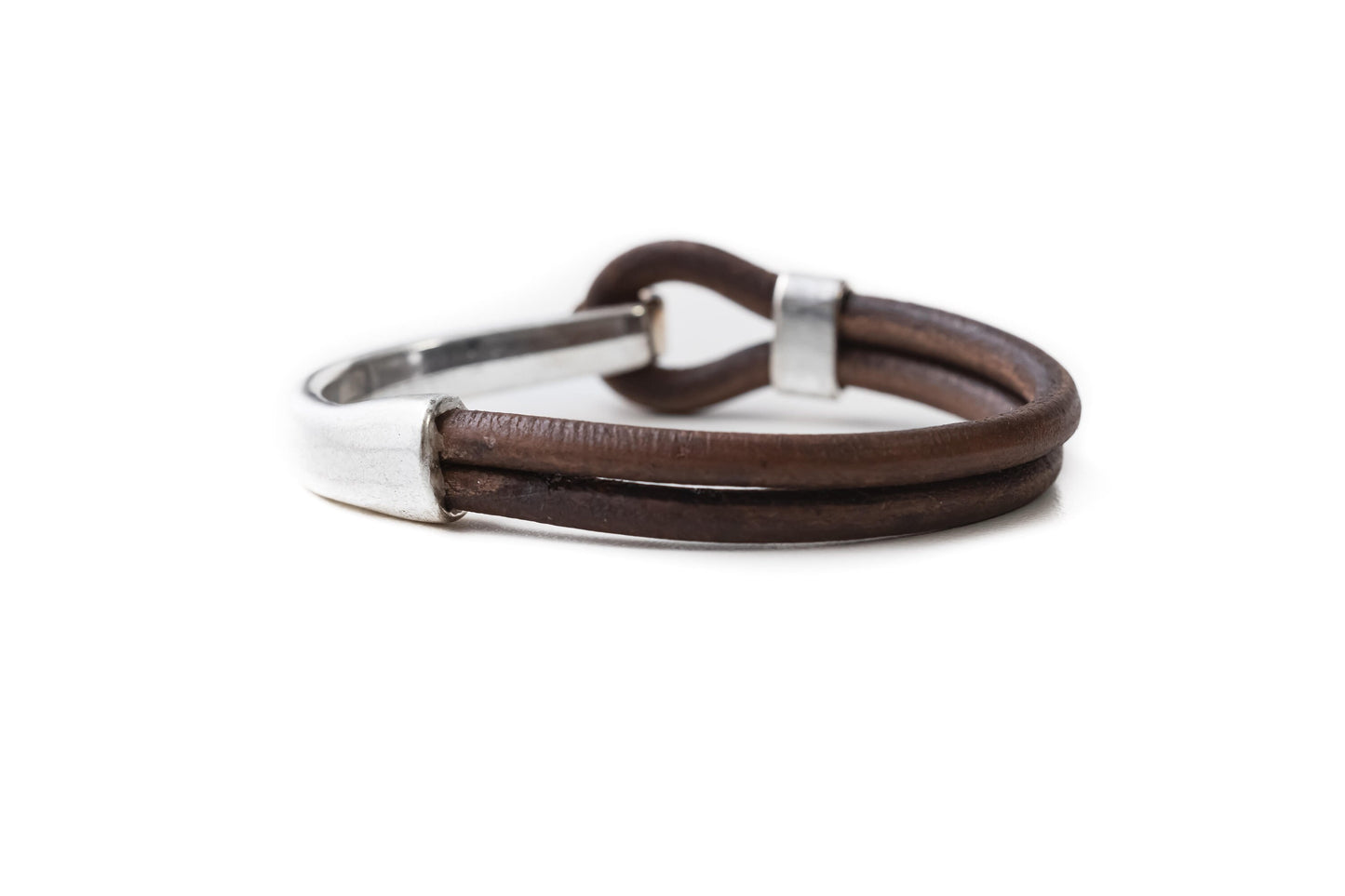 Half clasp leather bracelet