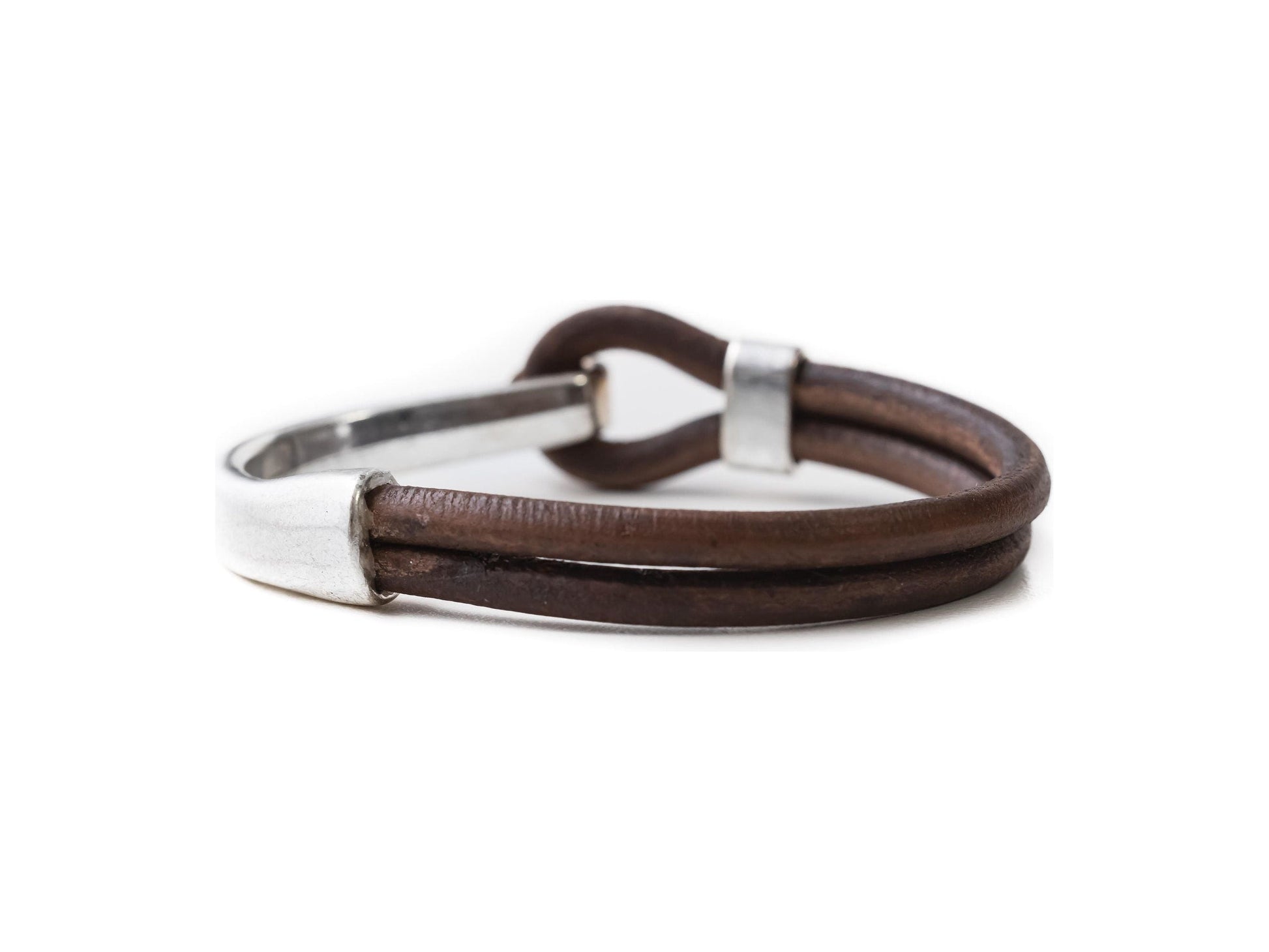 Half clasp leather bracelet