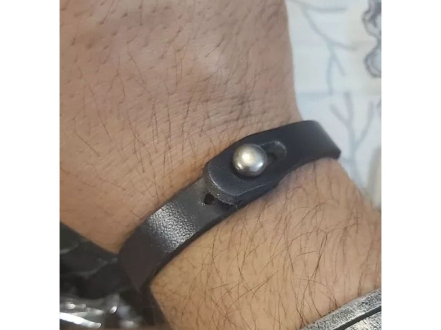 Leather Cuff Bracelet, Unisex Adjustable Men's or Women's Leather Bracelet,