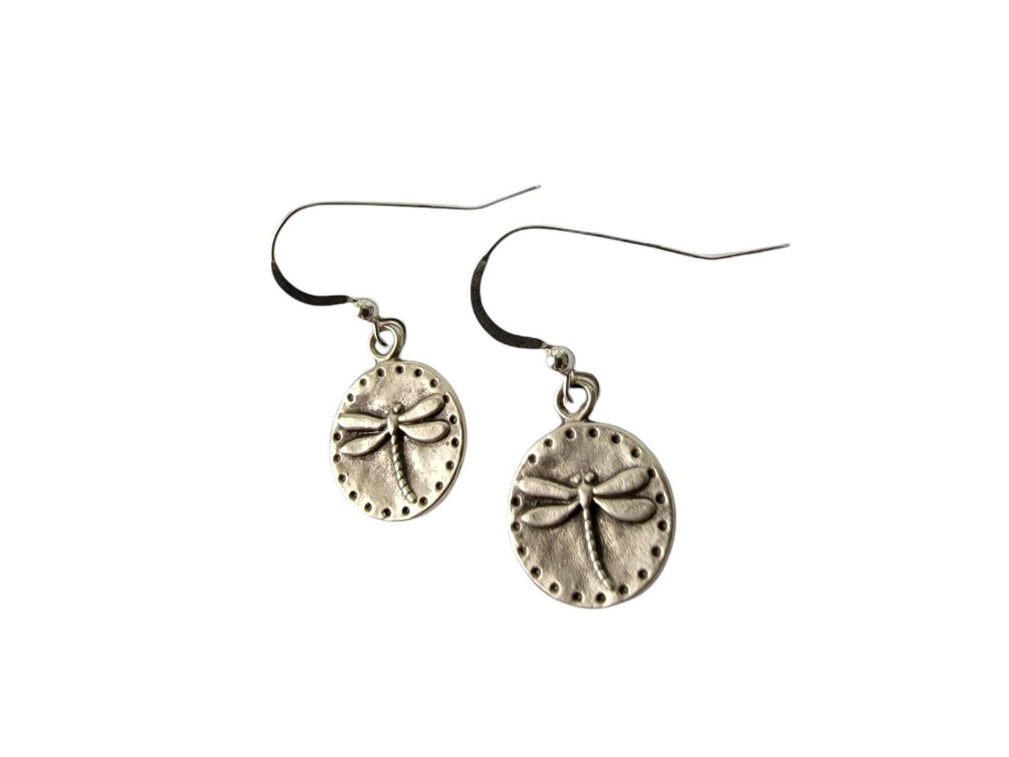 Dragonfly earrings, Minimalist Small Dragon fly earrings. Sterling Silver petite earring