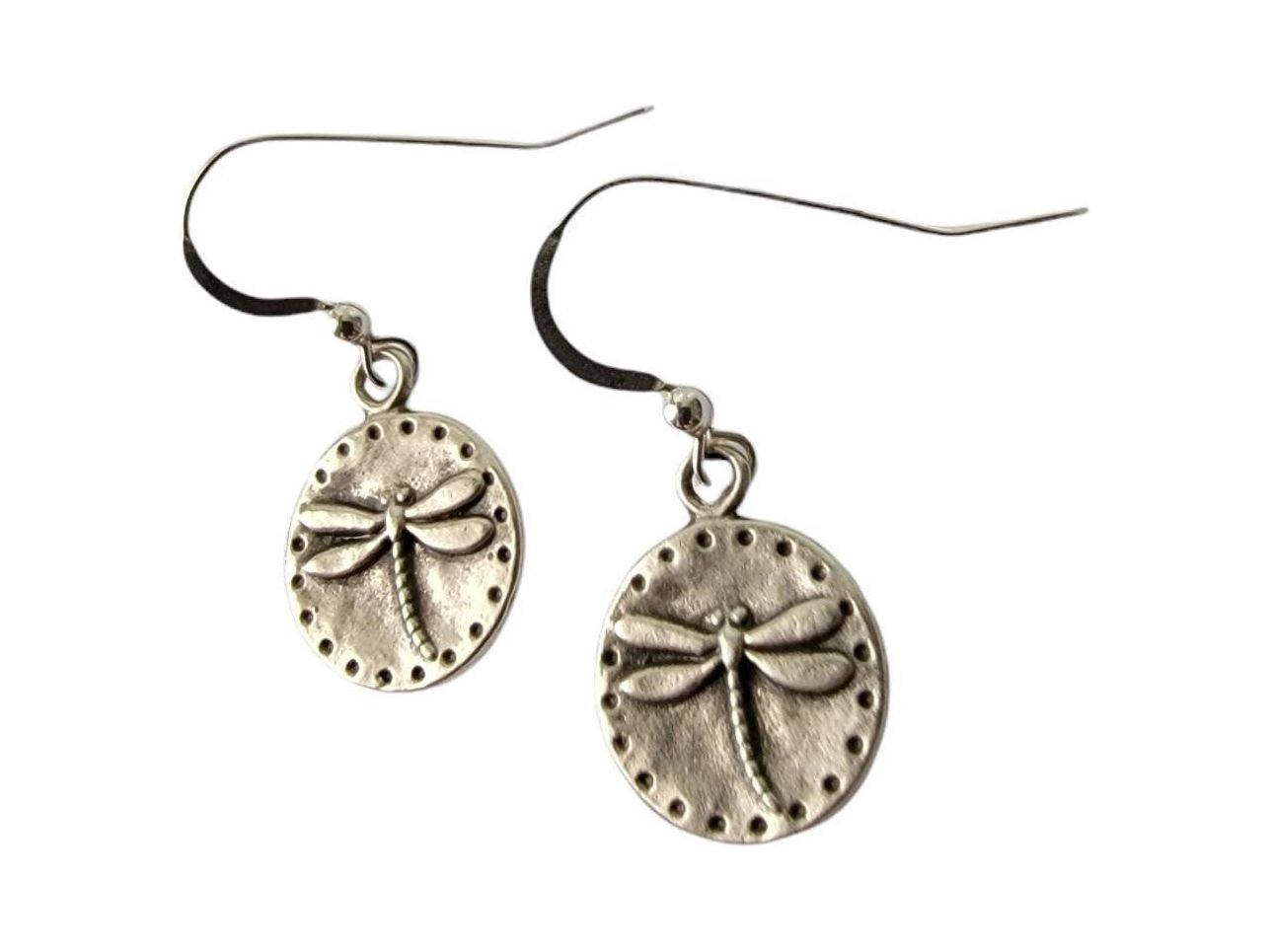 Dragonfly earrings, Minimalist Small Dragon fly earrings. Sterling Silver petite earring