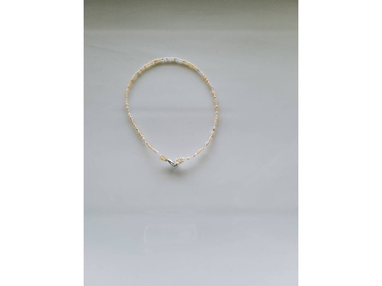 Light Gold Beaded Anklet, Summer Beach ankle bracelet