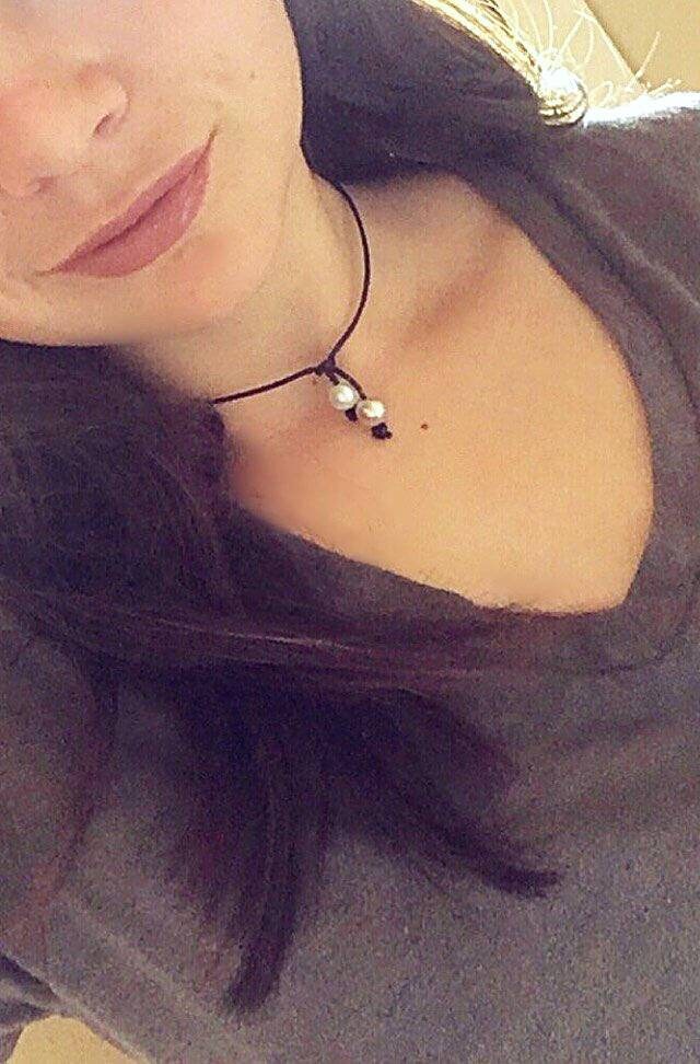 Leather and pearl drop necklace, 3rd anniversary gift for wife girlfriend, Bohemian style jewelry,