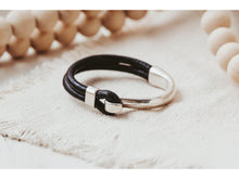 Load image into Gallery viewer, Half clasp leather bracelet
