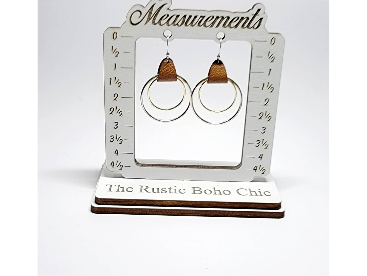 Mother's Day gift for mom, Hoop earrings, Boho Chic Leather ear drops,