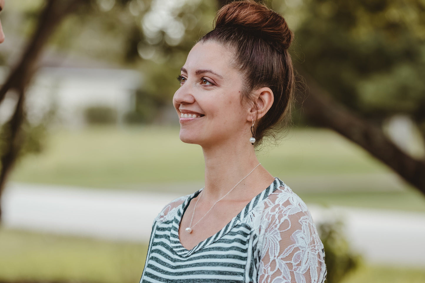 Single Pearl Necklace, Simple Mother's day gift for mom