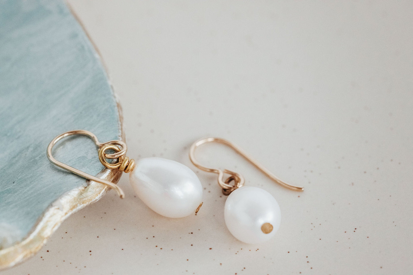 Pearl Tear drop earrings, Gift for Mother&#39;s Day