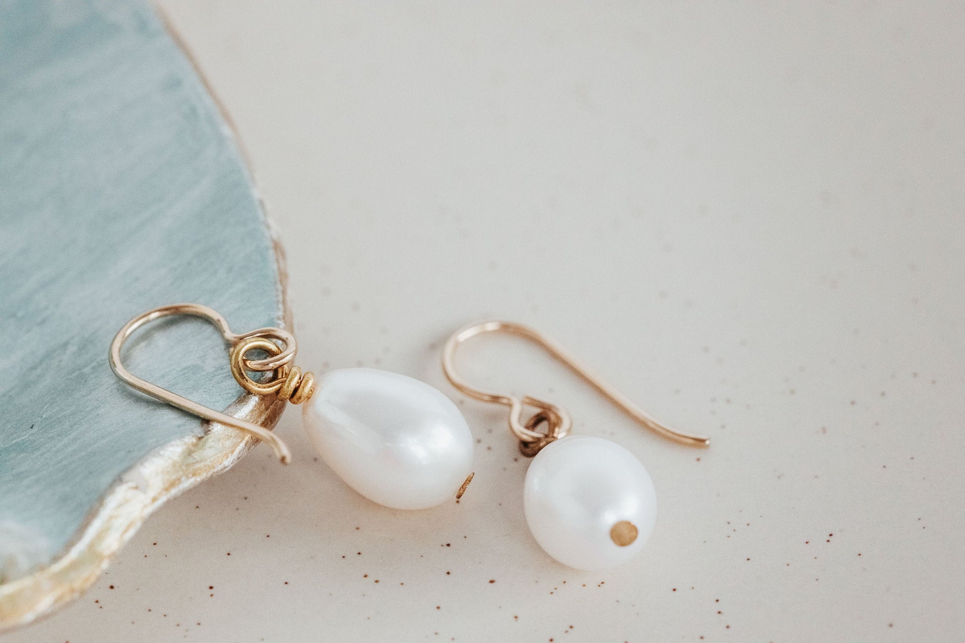 Pearl Tear drop earrings, Gift for Mother&#39;s Day
