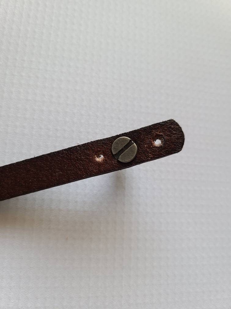 Leather Cuff Bracelet, Unisex Adjustable Men's or Women's Leather Bracelet,