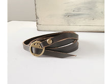 Load image into Gallery viewer, Long Leather Wrap Leather Bracelet
