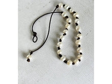 Load image into Gallery viewer, Pearl leather necklace / 3rd third Anniversary leather - June Pearl Graduation Gift,
