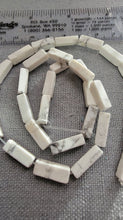 Load image into Gallery viewer, Rectangle tube White Howlite Beads, white turquoise bead,
