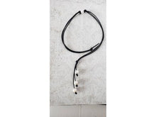 Load image into Gallery viewer, Convertible Triple Strand Leather White Real Pearl necklace, Coastal Grandmother Granddaughter style, Adjustable
